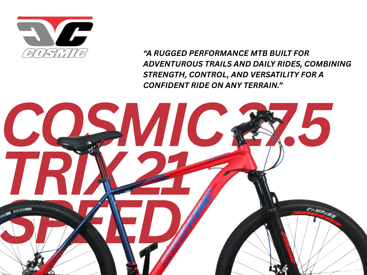 Cosmic 27.5 Trix 21 Speed Dual Disc Bicycle