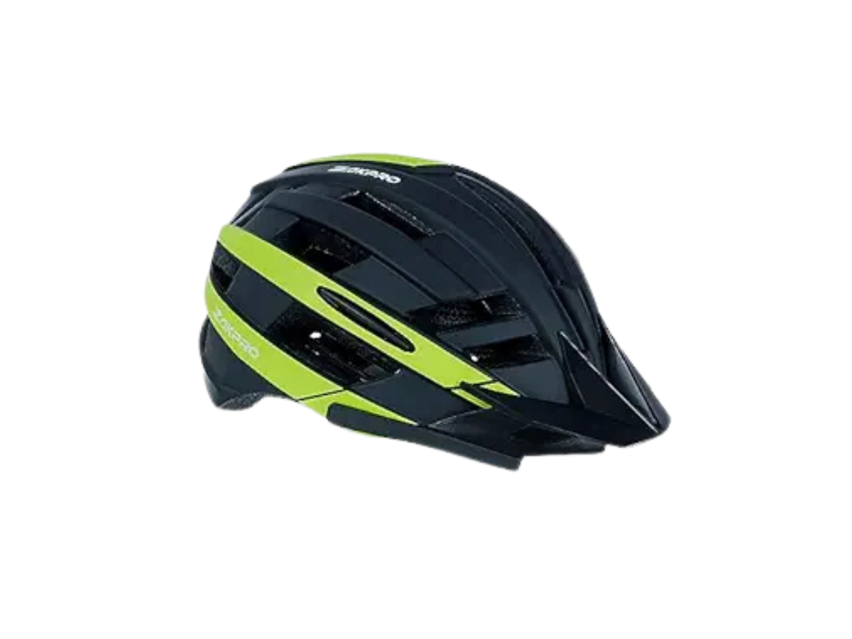 ZAKPRO MTB Inmold Cycling Helmet with rear LED flicker lights – Uphill series (Black)