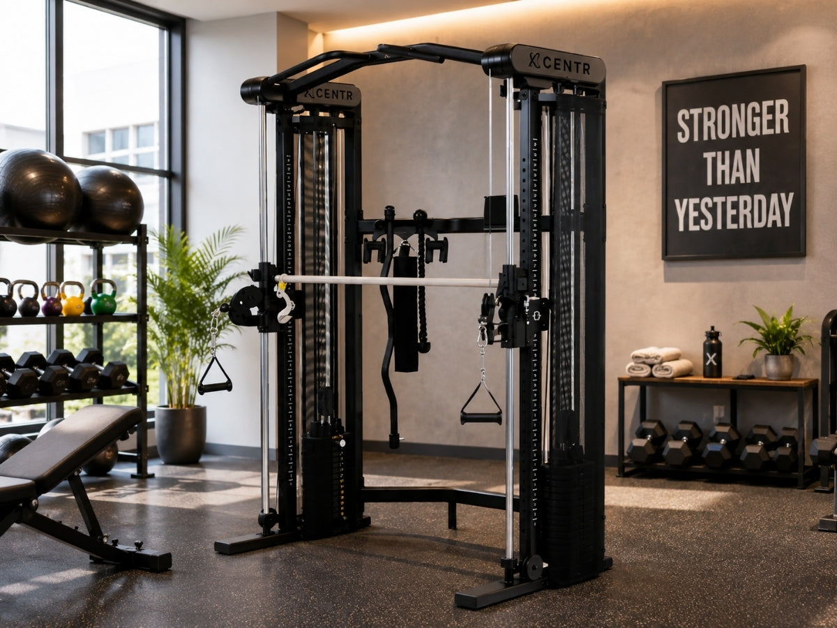 Centr 3 X Hyrox Home Gym Functional Trainer with Selectorized Smith Bar