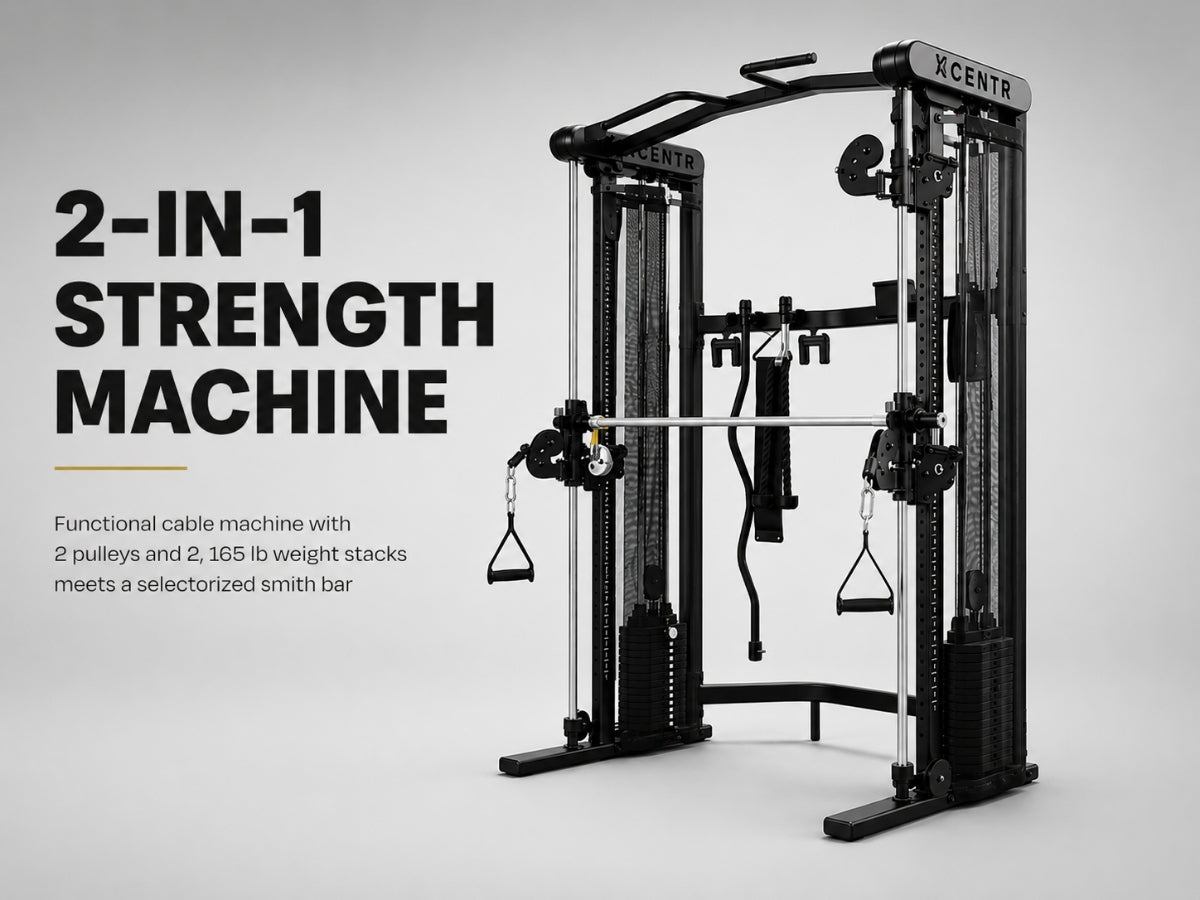 Centr 3 X Hyrox Home Gym Functional Trainer with Selectorized Smith Bar