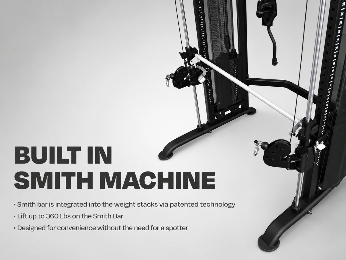 Centr 3 X Hyrox Home Gym Functional Trainer with Selectorized Smith Bar