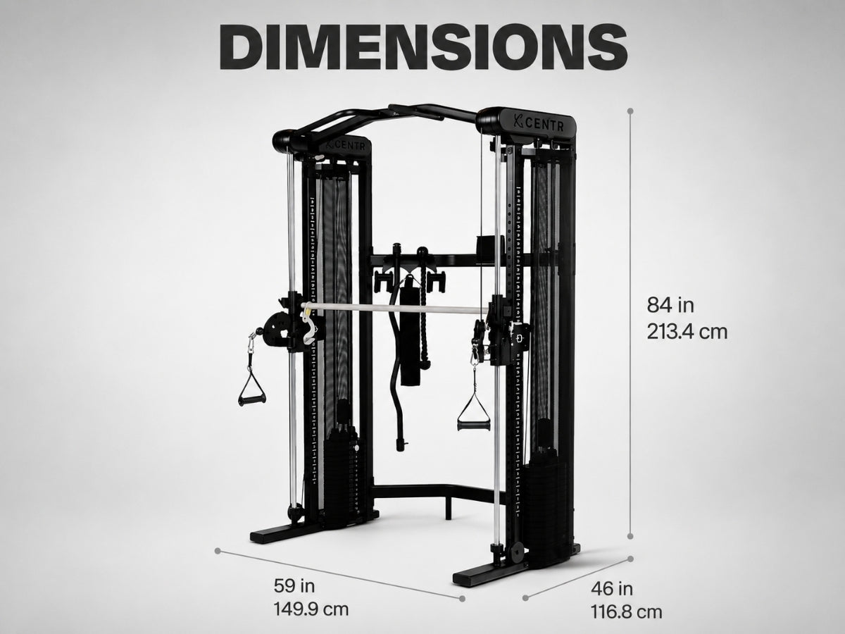 Centr 3 X Hyrox Home Gym Functional Trainer with Selectorized Smith Bar