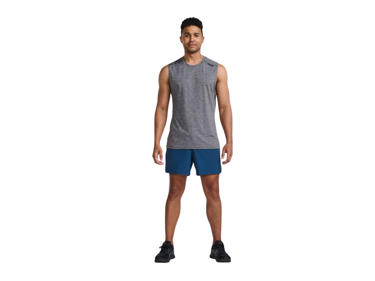 2XU Men Motion Tank Harbor Mist/Black