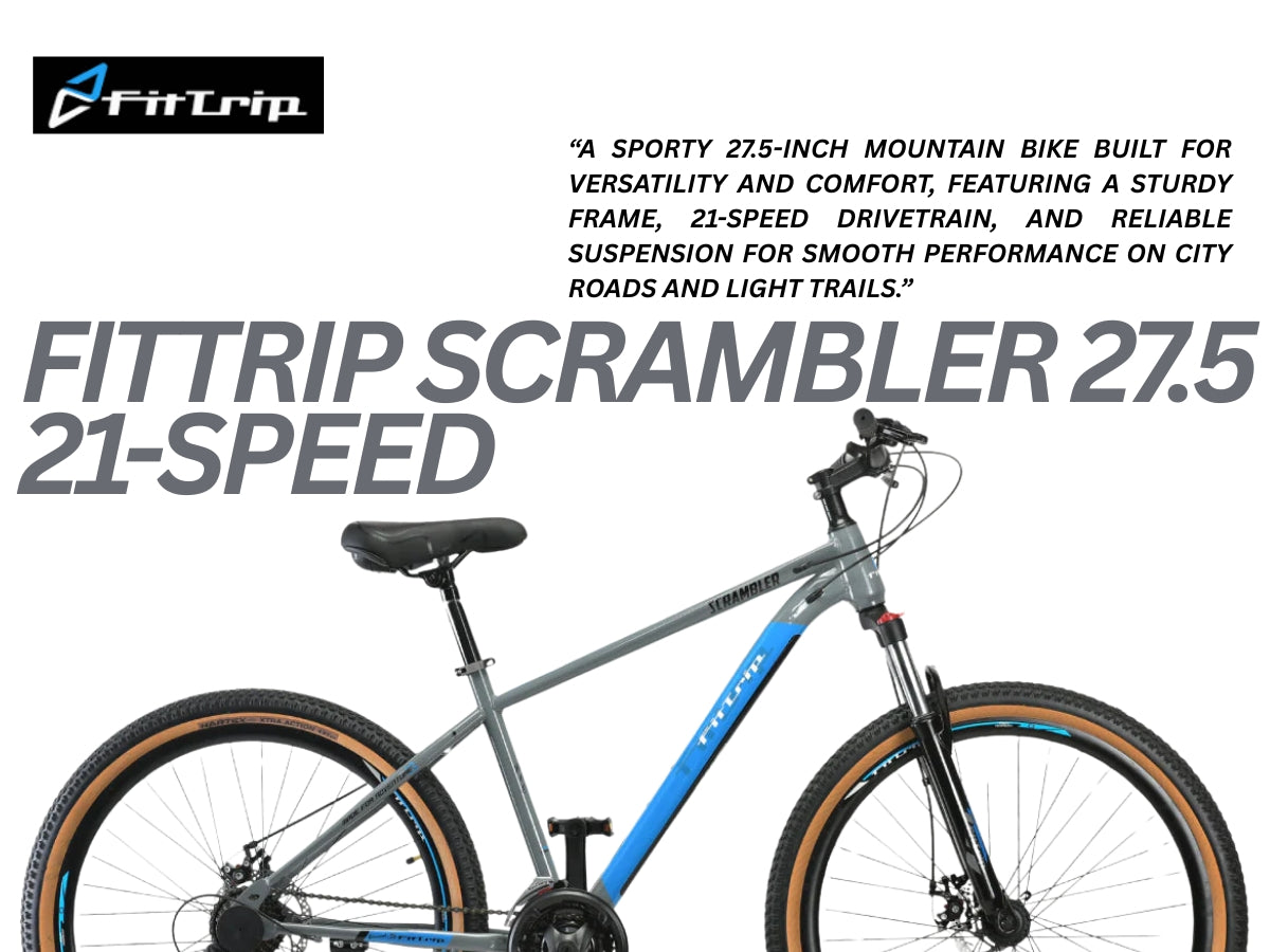FitTrip 27.5 Scrambler 21-Speed Bicycle