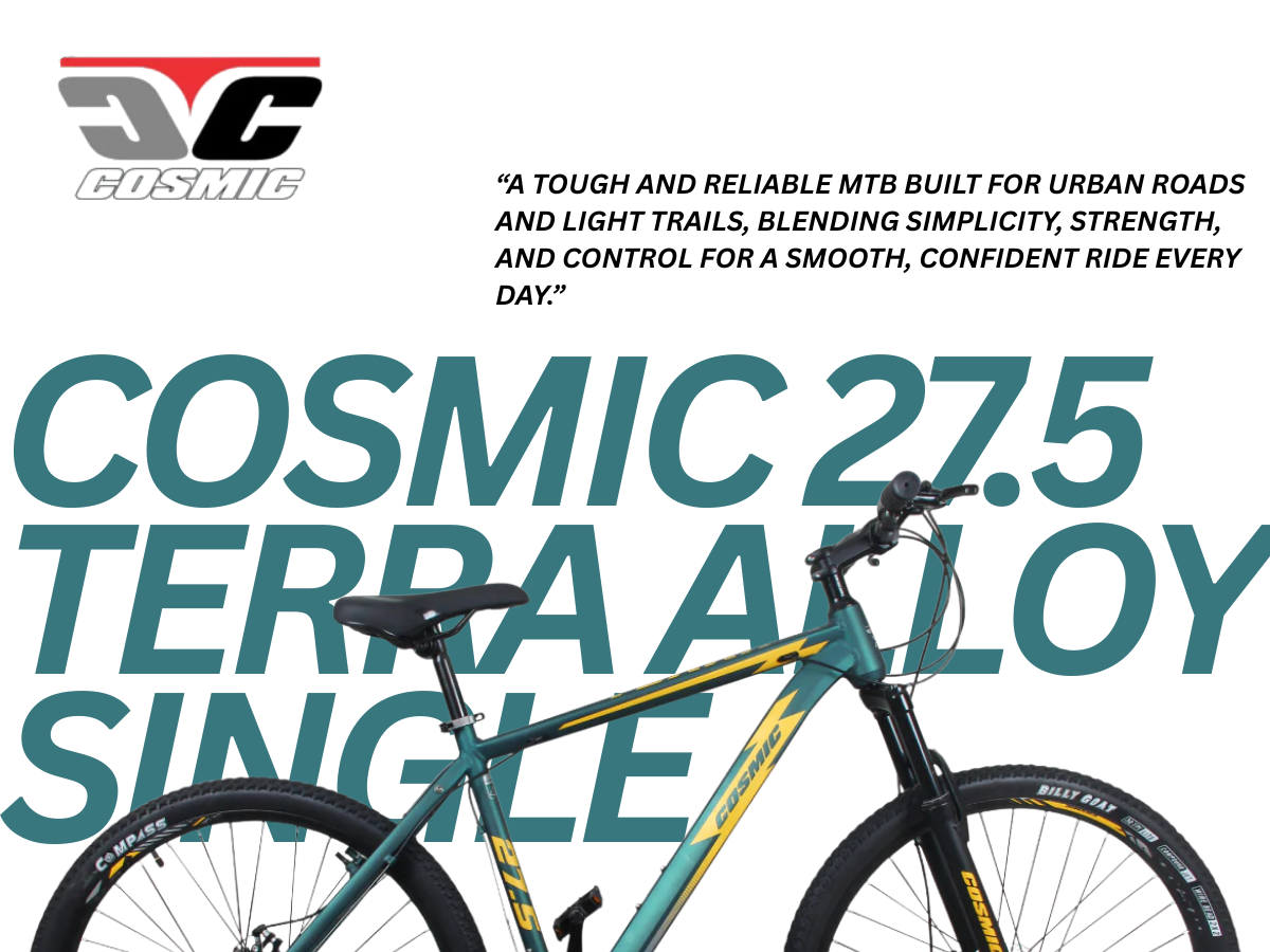 Cosmic 27.5 TERRA Alloy Single Speed Front Suspension Dual Disc Bicycle