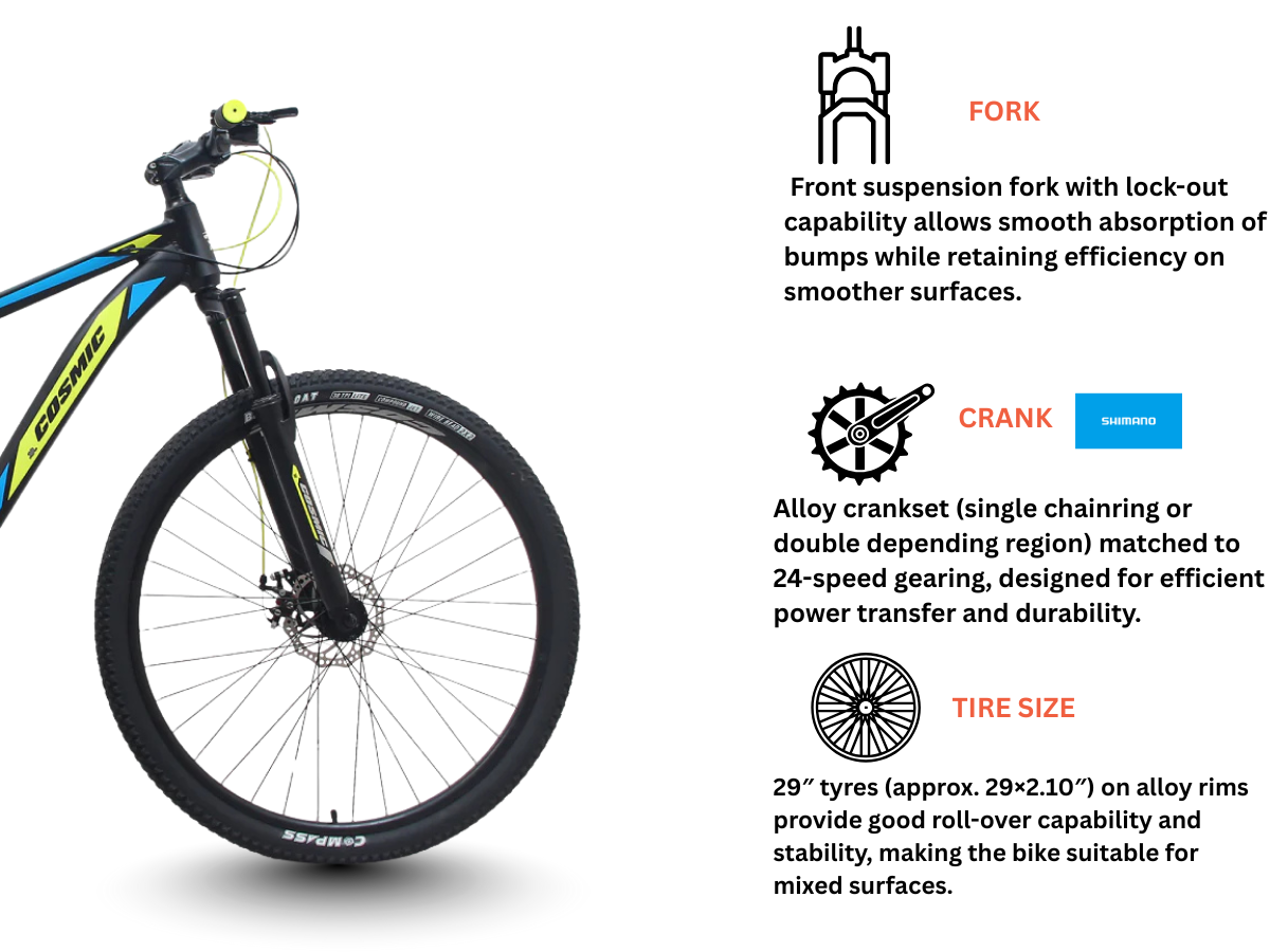 Cosmic 29 INDUS 24-Speed Dual Disc Bicycle