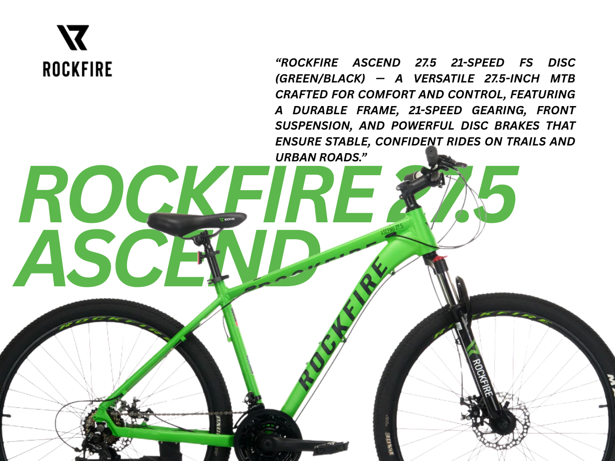Rockfire 27.5 Ascend 21-Speed FS D/Disc Bicycle