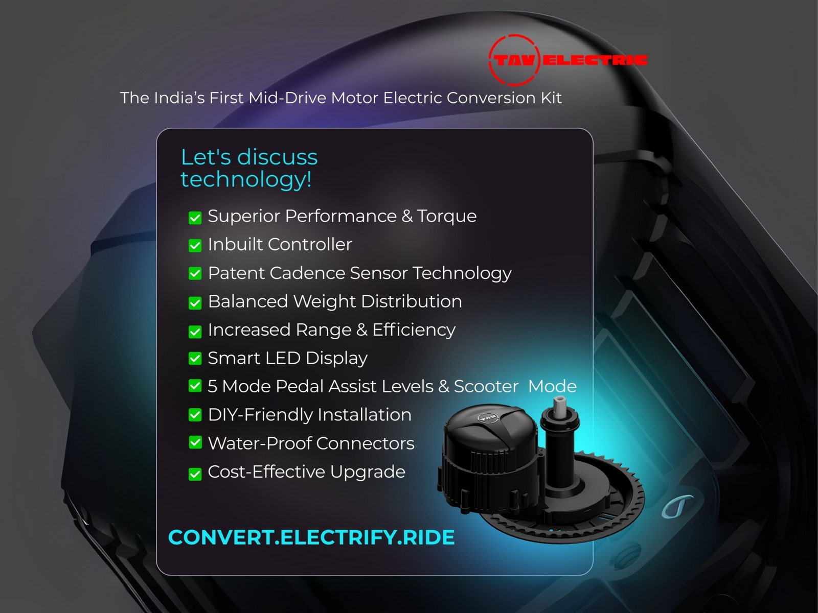 TAV Standard Conversion Kit 16 Ah