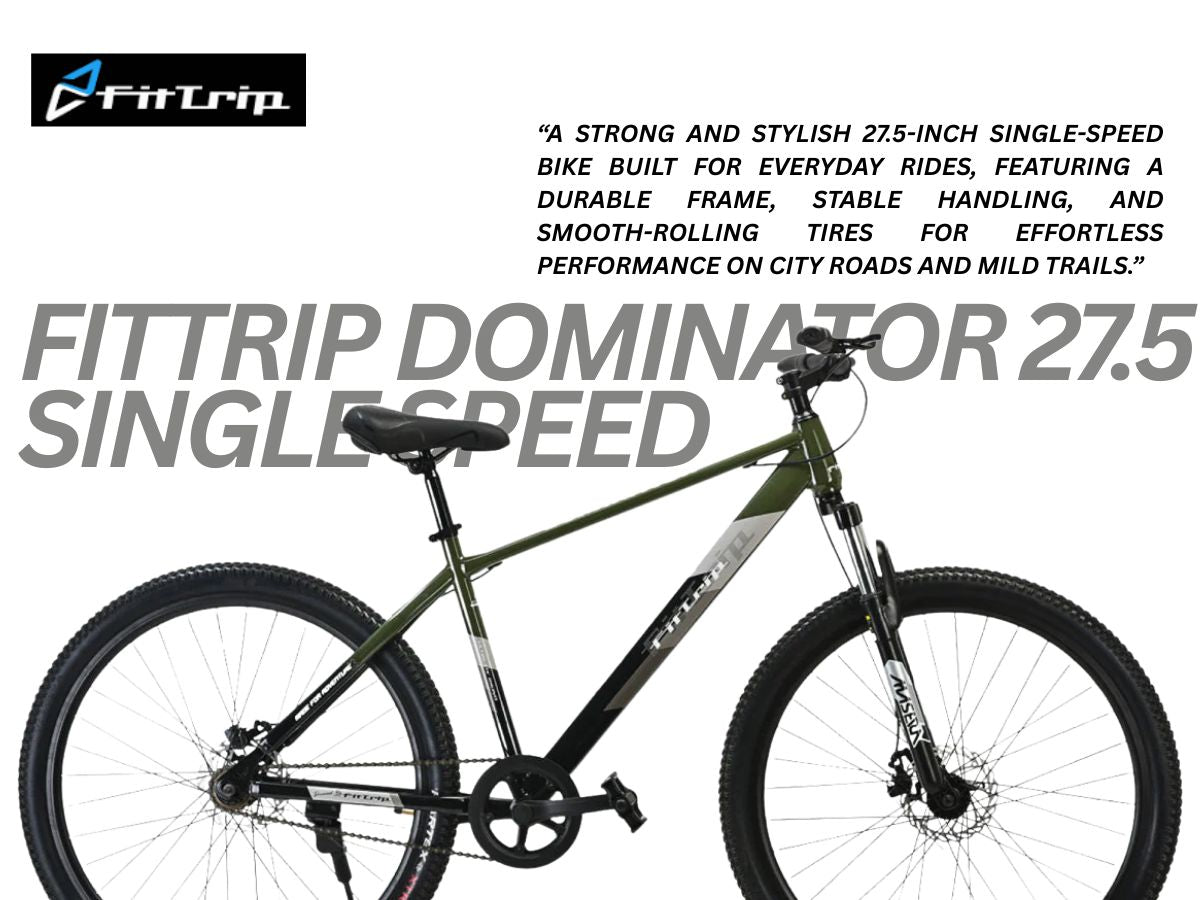 FitTrip 27.5 Dominator Single Speed Bicycle