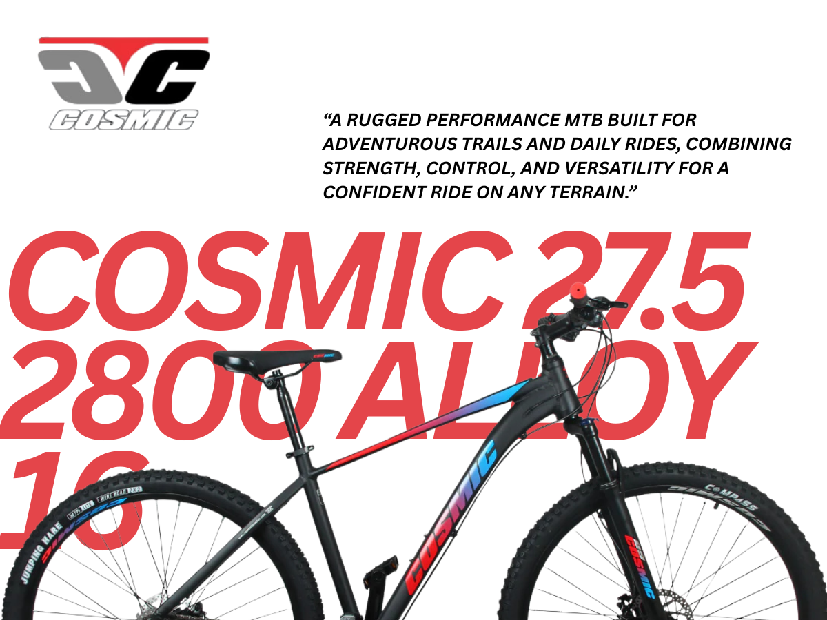 Cosmic 27.5 2800 Alloy 16-Speed Dual Disc Bicycle