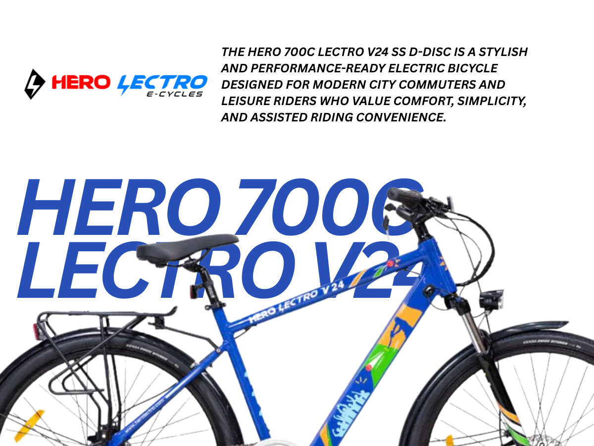 Hero Lectro 700C V24 SS D/Disc E-Bicycle