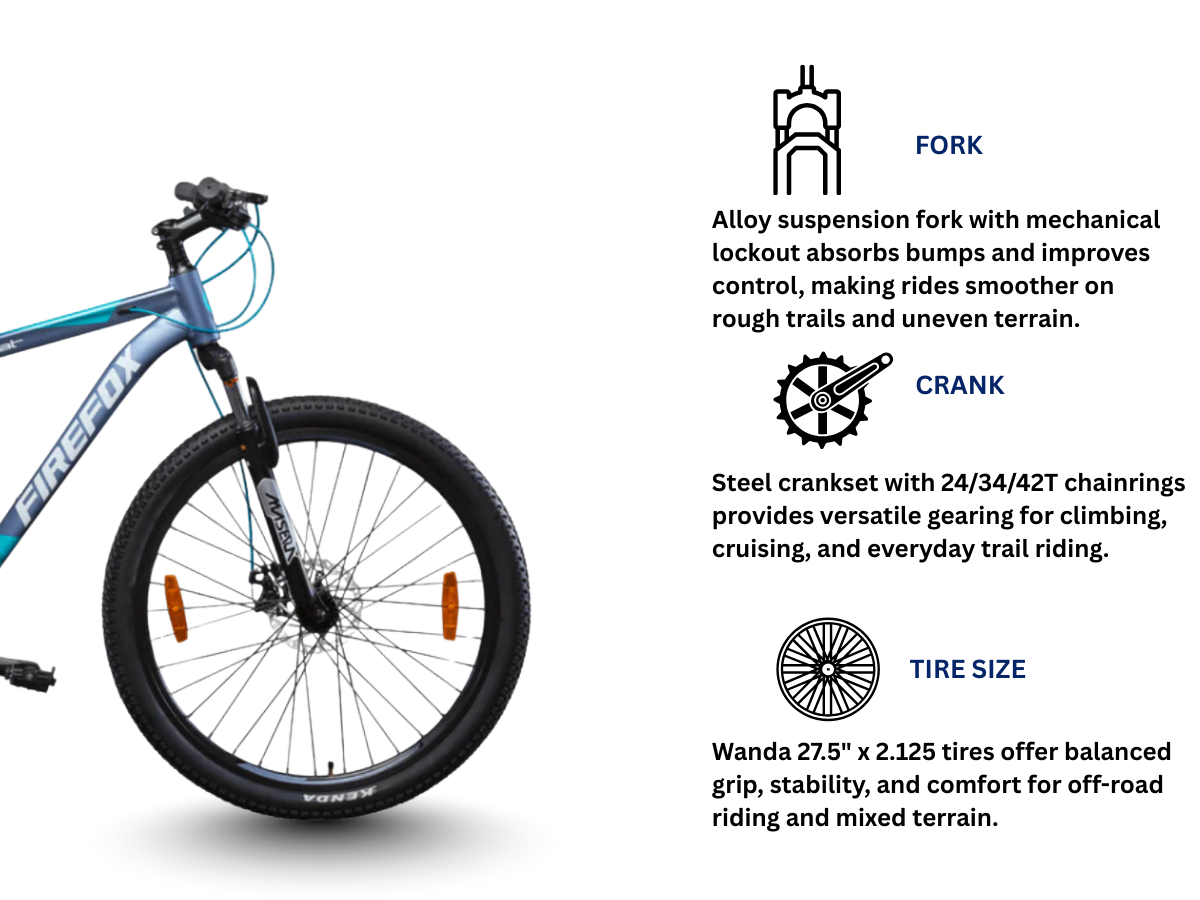 Firefox 27.5 Combat 24-Speed Dual Disc Bicycle