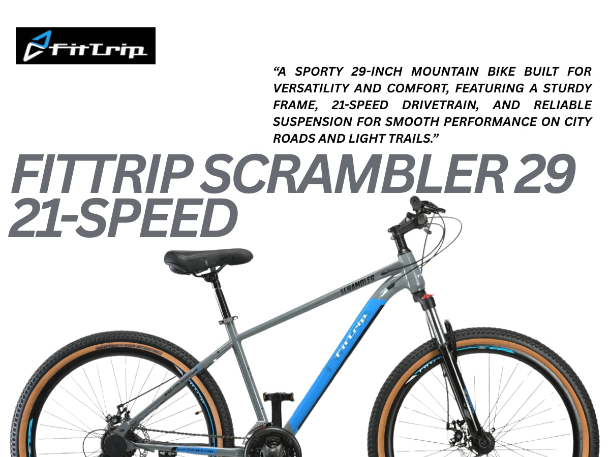 FitTrip 29 Scrambler 21-Speed Bicycle