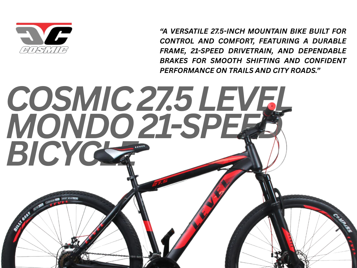 Cosmic 27.5 Level Mondo 21-Speed Bicycle