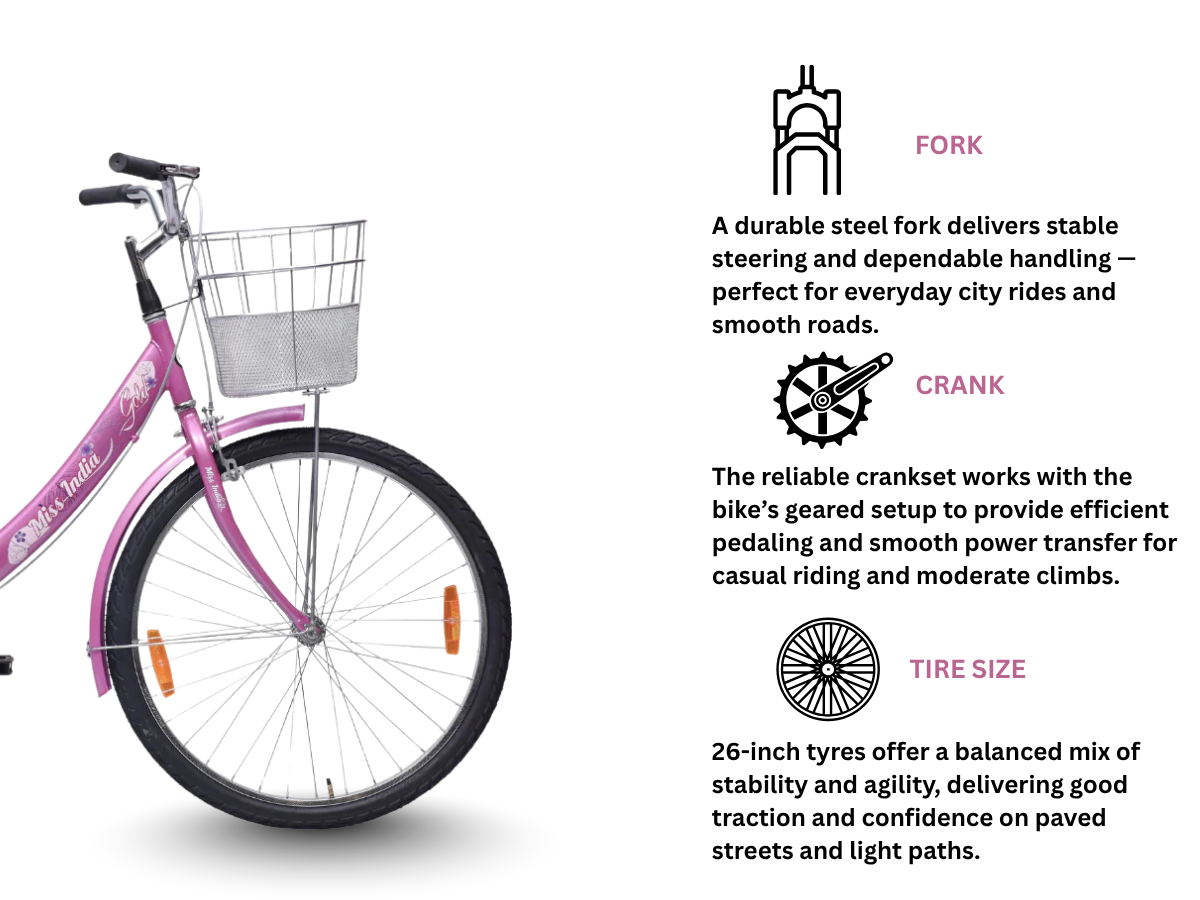 Hero 26 Miss India Gold Ladies Bicycle