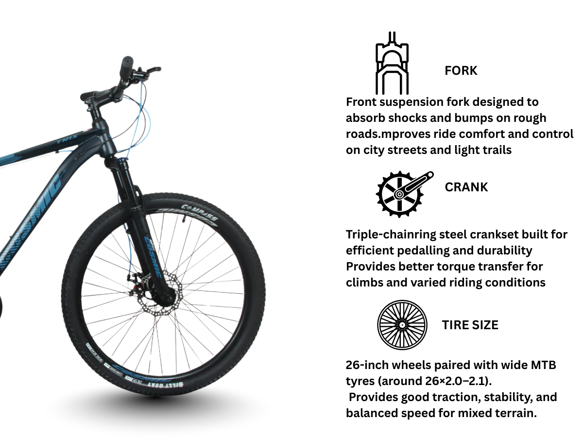 Cosmic 26 Trix 21 Dual Disc Speed Bicycle