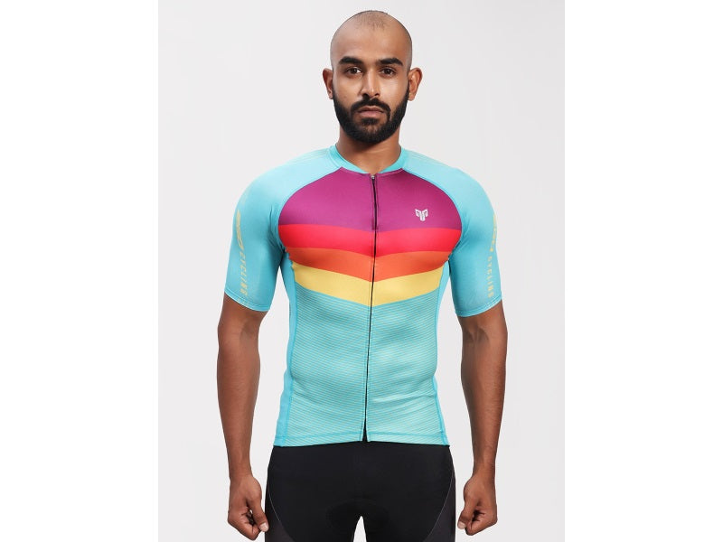 2Go Men Cadet Blue Cycling Jersey