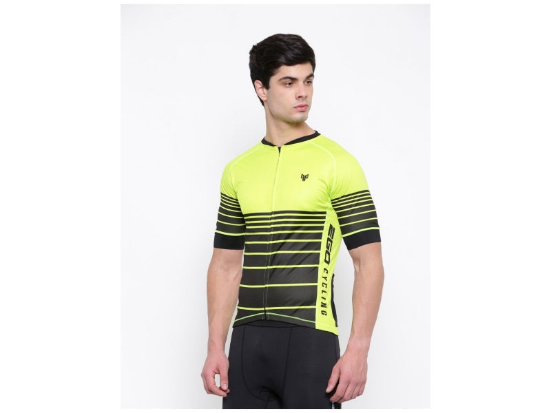 2Go Men Cardio Lemon Green Cycling Jersey