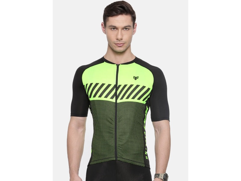2Go Men Green Cycling Jersey