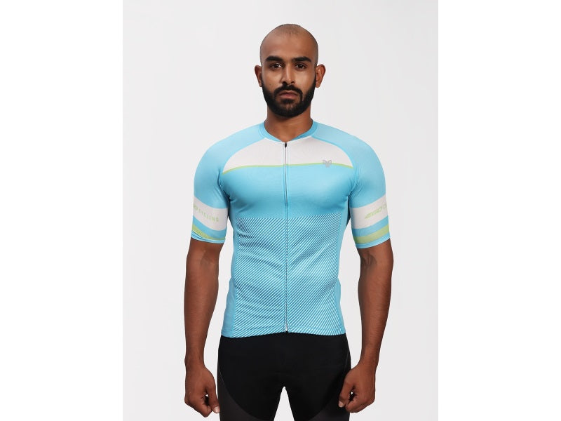2Go Men Steel Blue Cycling Jersey