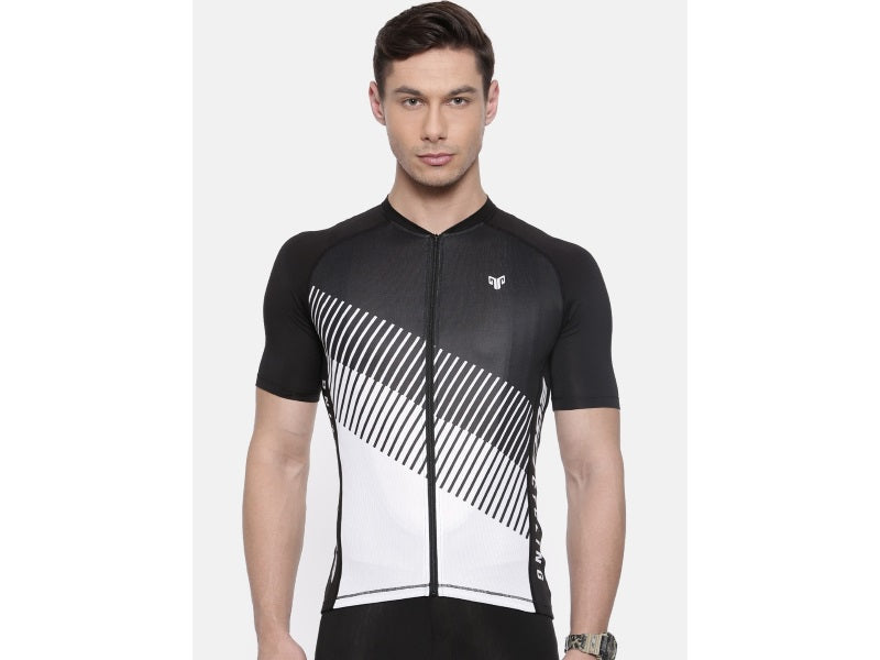 2Go Men White Cycling Jersey