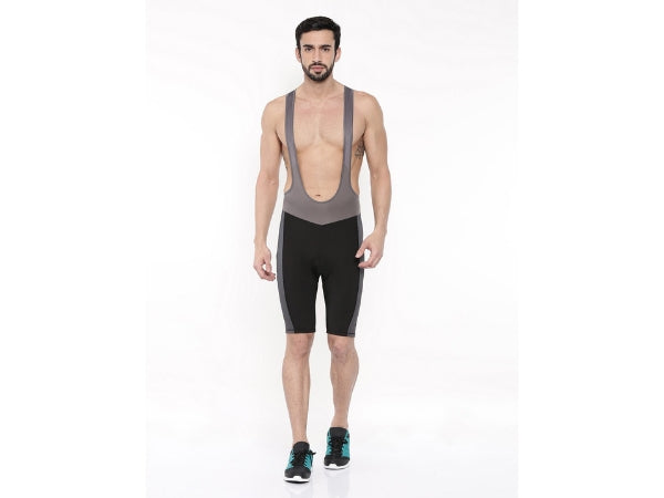 2Go Men&#39;s Bib Shorts - Black-Grey