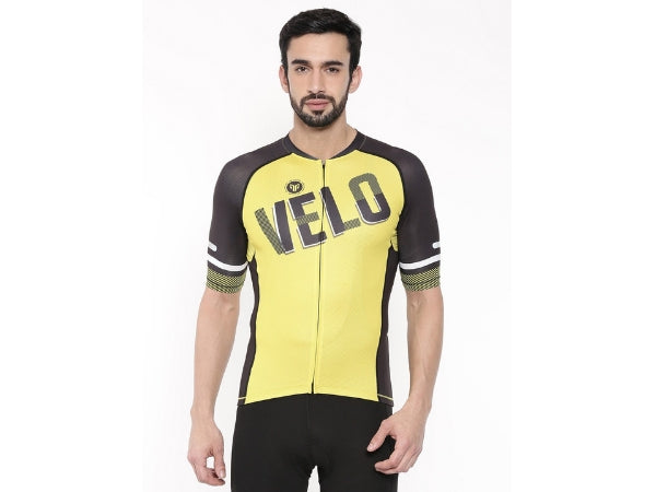 2Go Men&#39;s Cycling Jersey - Velo Love - Yellow