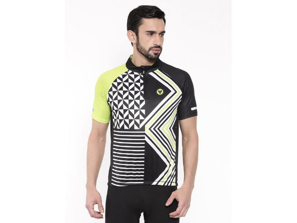 2Go Men's Half Zipper Cycling Jersey - Black