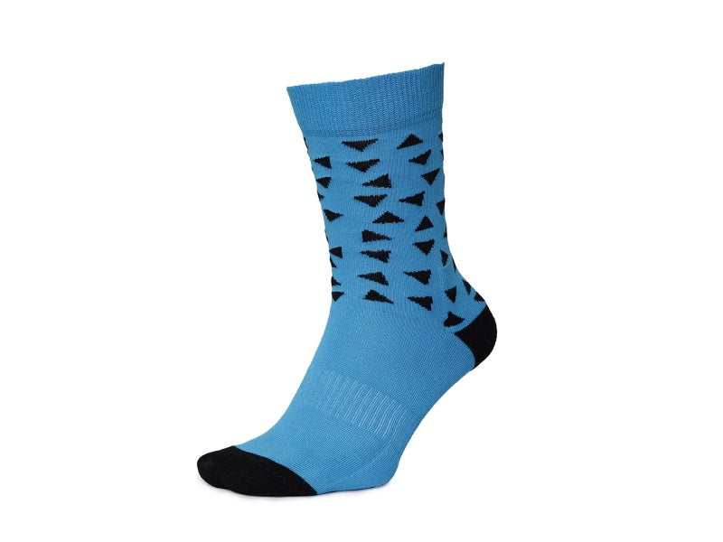 2Go Pull Up Length Cycling Socks - Blue/Black