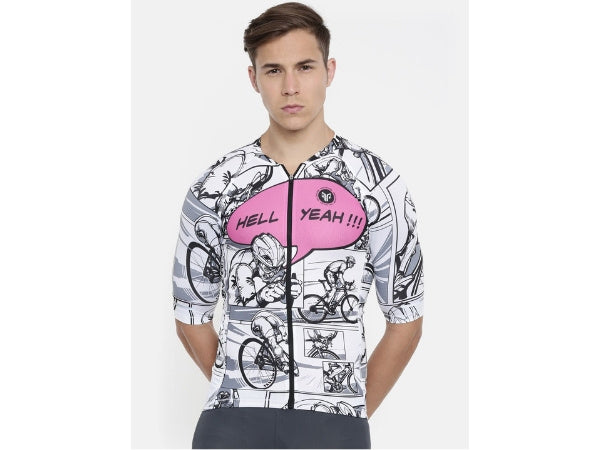 2Go Race Fit Cycling Jersey for Men - Black