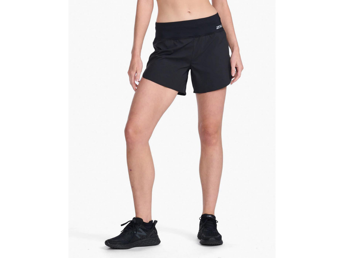 2XU Aero 5 inch Shorts - Black-Silver Reflective
