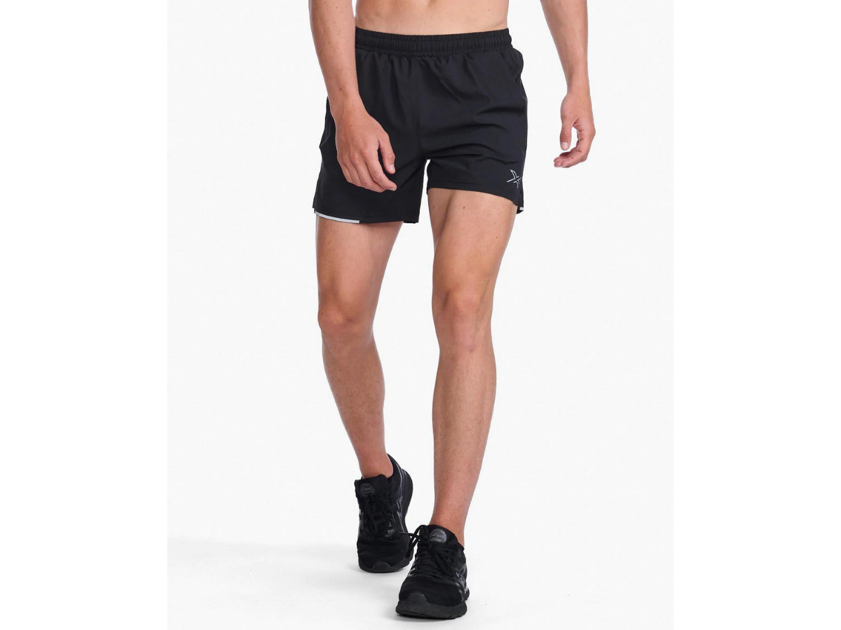 2XU Aero 5 inch Shorts - Black-Silver Reflective