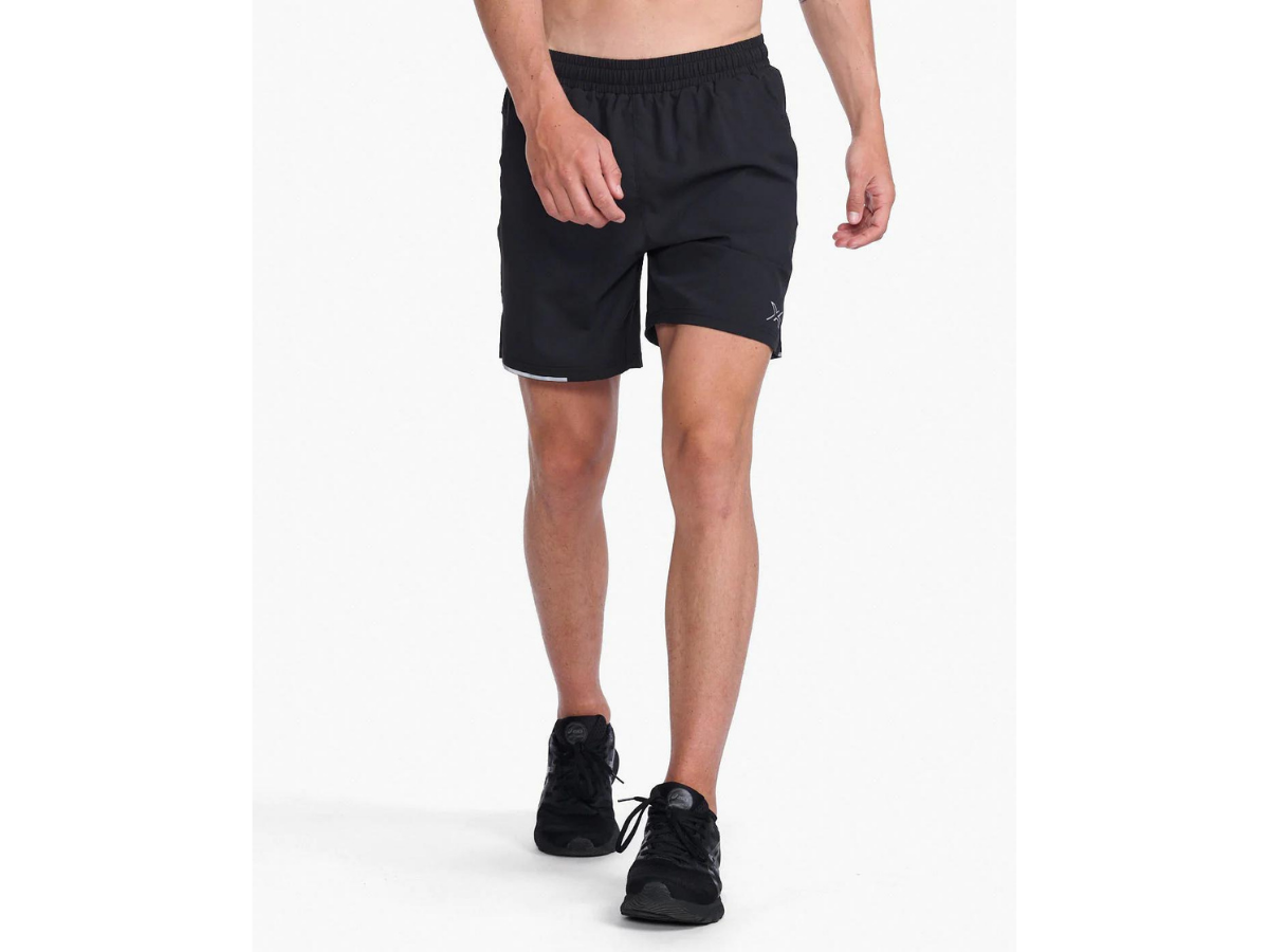 2XU Aero 7 inch Shorts - Black-Silver Reflective