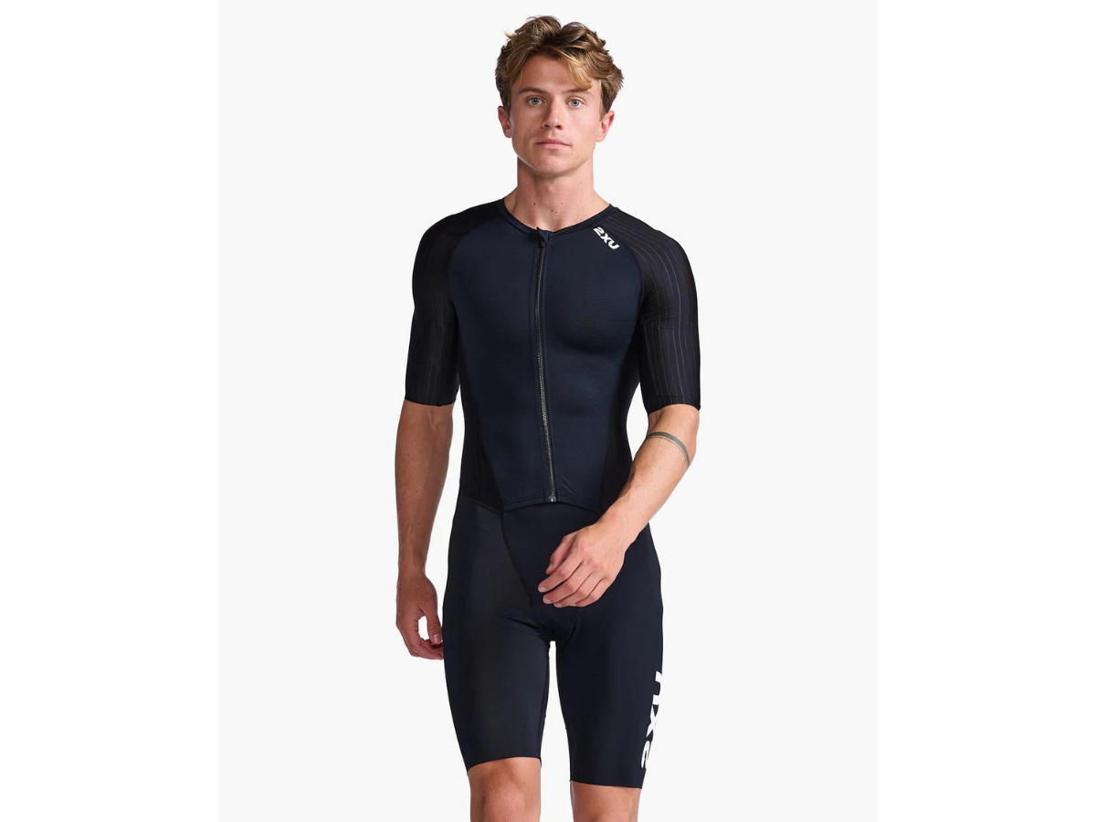 2XU Aero Sleeved Trisuit - Black-White
