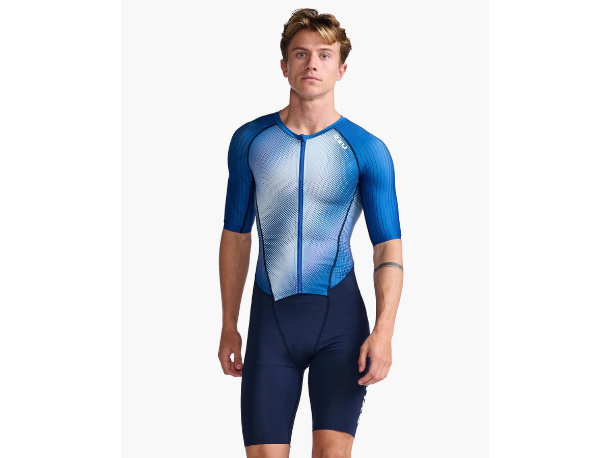 2XU Aero Sleeved Trisuit - Midnight-White