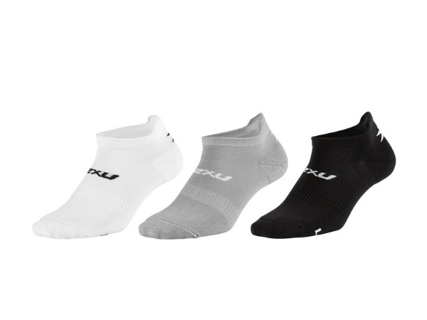 2XU Ankle Sock 3 Pack - Black/White