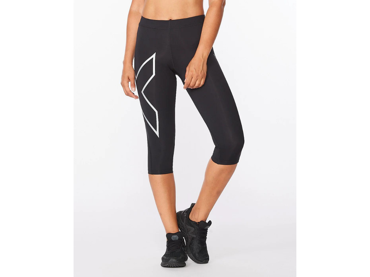 2XU Core Compression 3/4 Tights - Black-Silver