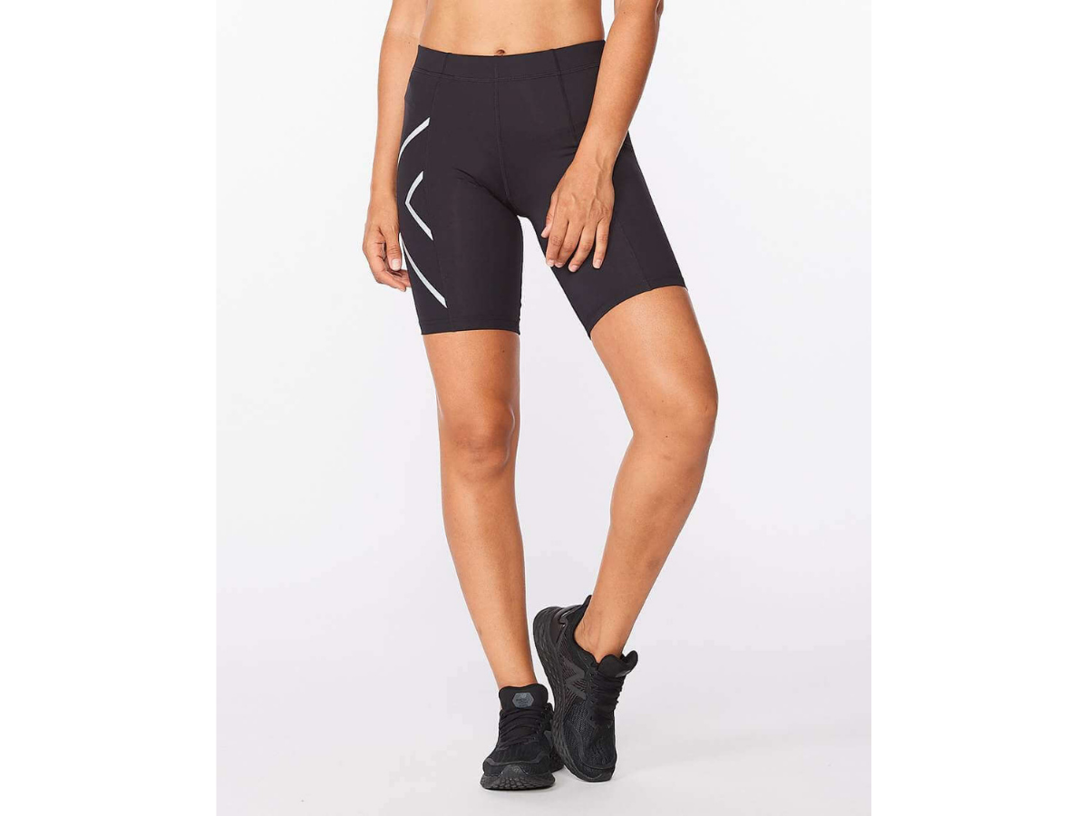 2XU Core Compression 4 inch Shorts - Black-Silver