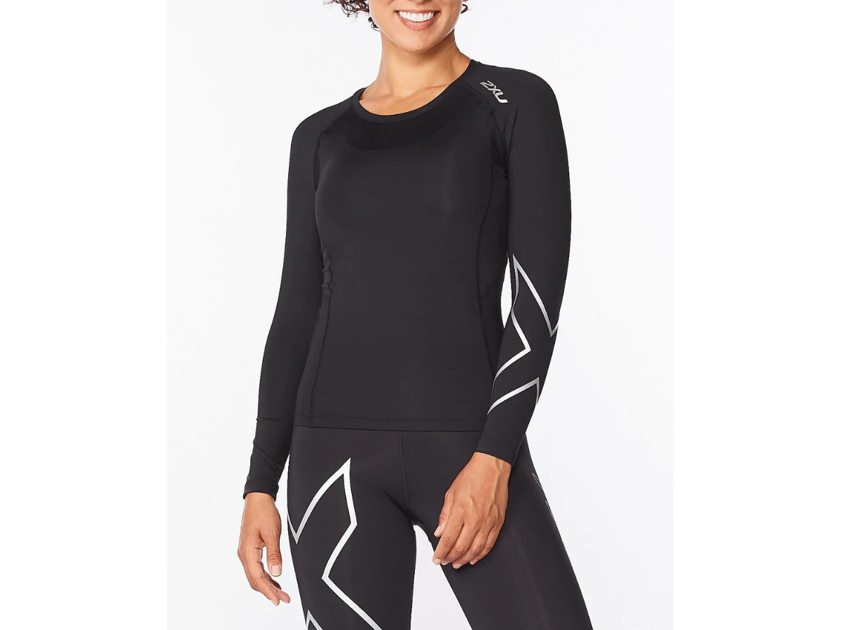 2XU Core Compression Long Sleeve - Black-Silver