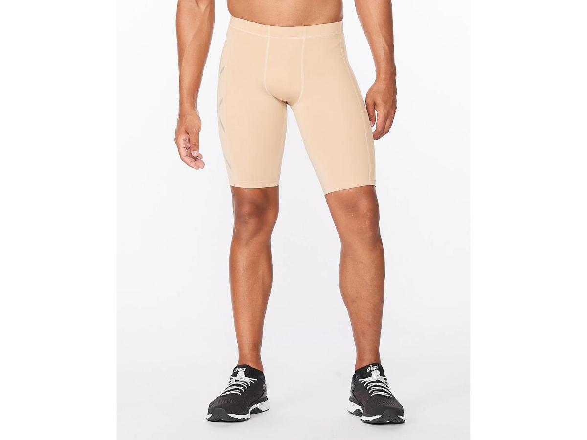 2XU Core Compression Shorts - Beige-Silver