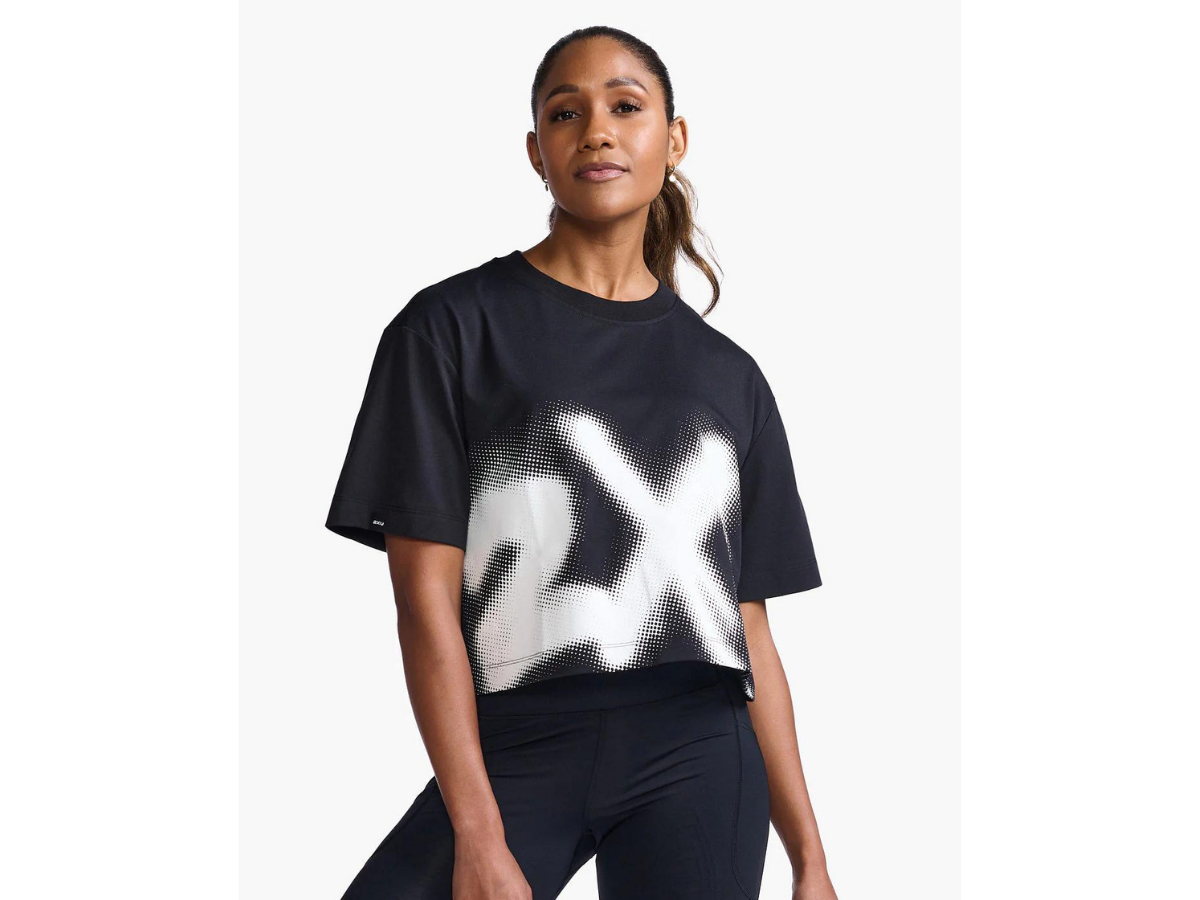 2XU Form Crop Top - Black-White