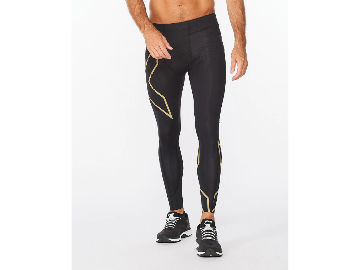 2XU Light Speed Compression Tights - Black-Gold Reflective