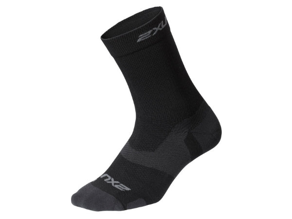 2XU Vectr Light Cushion Crew Socks - Black/Titanium