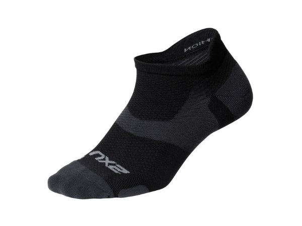 2XU Vectr Light Cushion No Show Sock - Black/Titanium