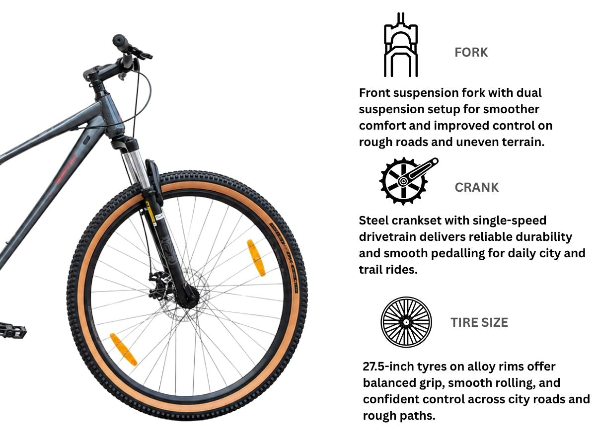 Ninety One 27.5 Black Tiger SS FS D/Disc Bicycle