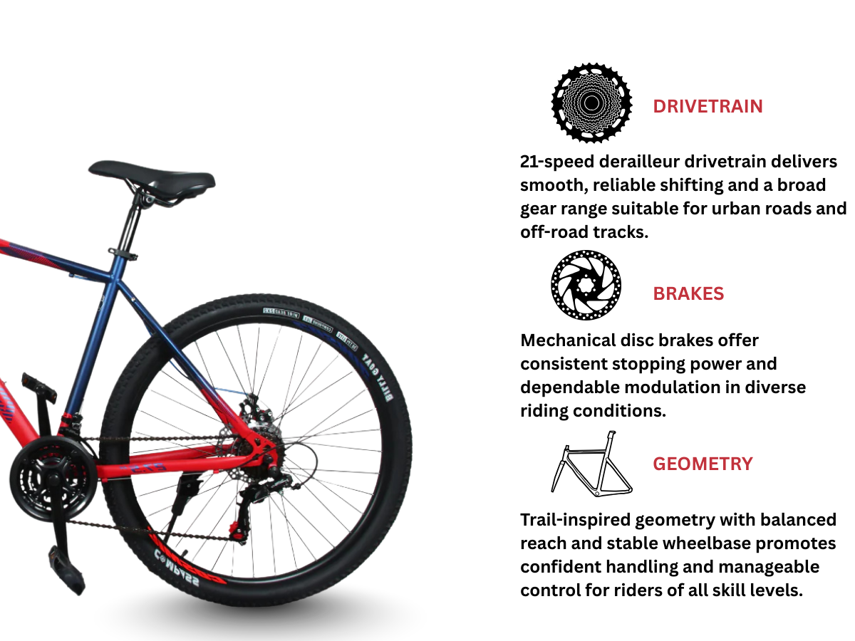 Cosmic 27.5 Trix 21 Speed Dual Disc Bicycle