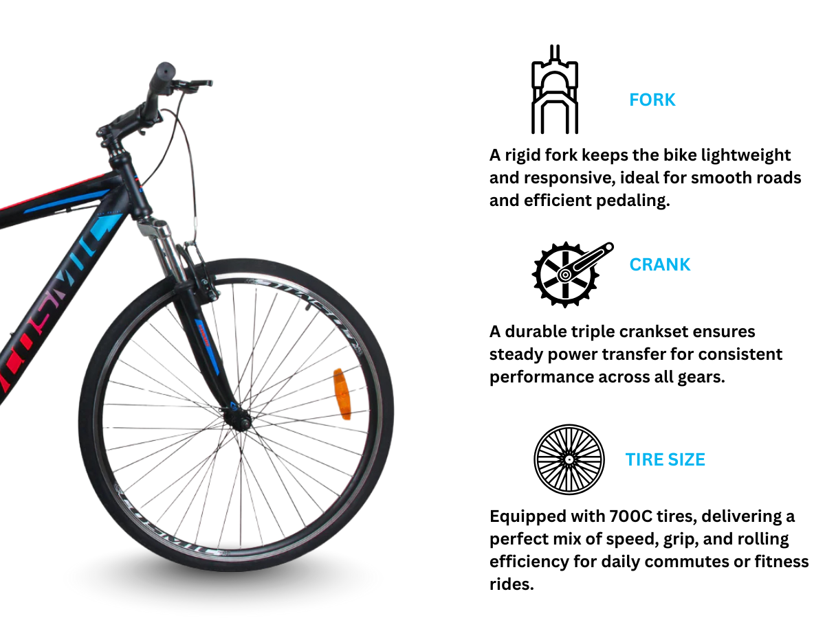 Cosmic 700C Grid Rigid Bicycle