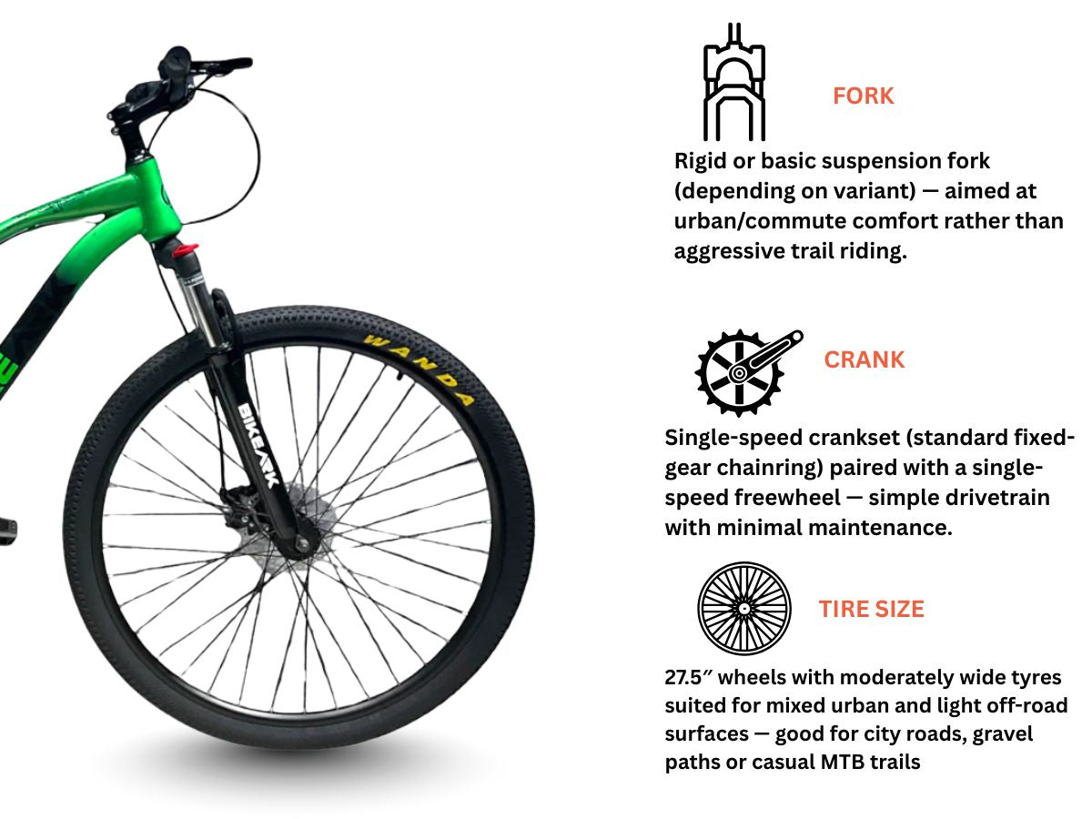 Bike Ark God Speed 27.5 SS Bicycle