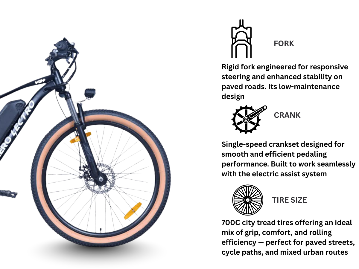 HERO 27.5 LECTRO Y3+ 7 SPD D/DISC E BICYCLE