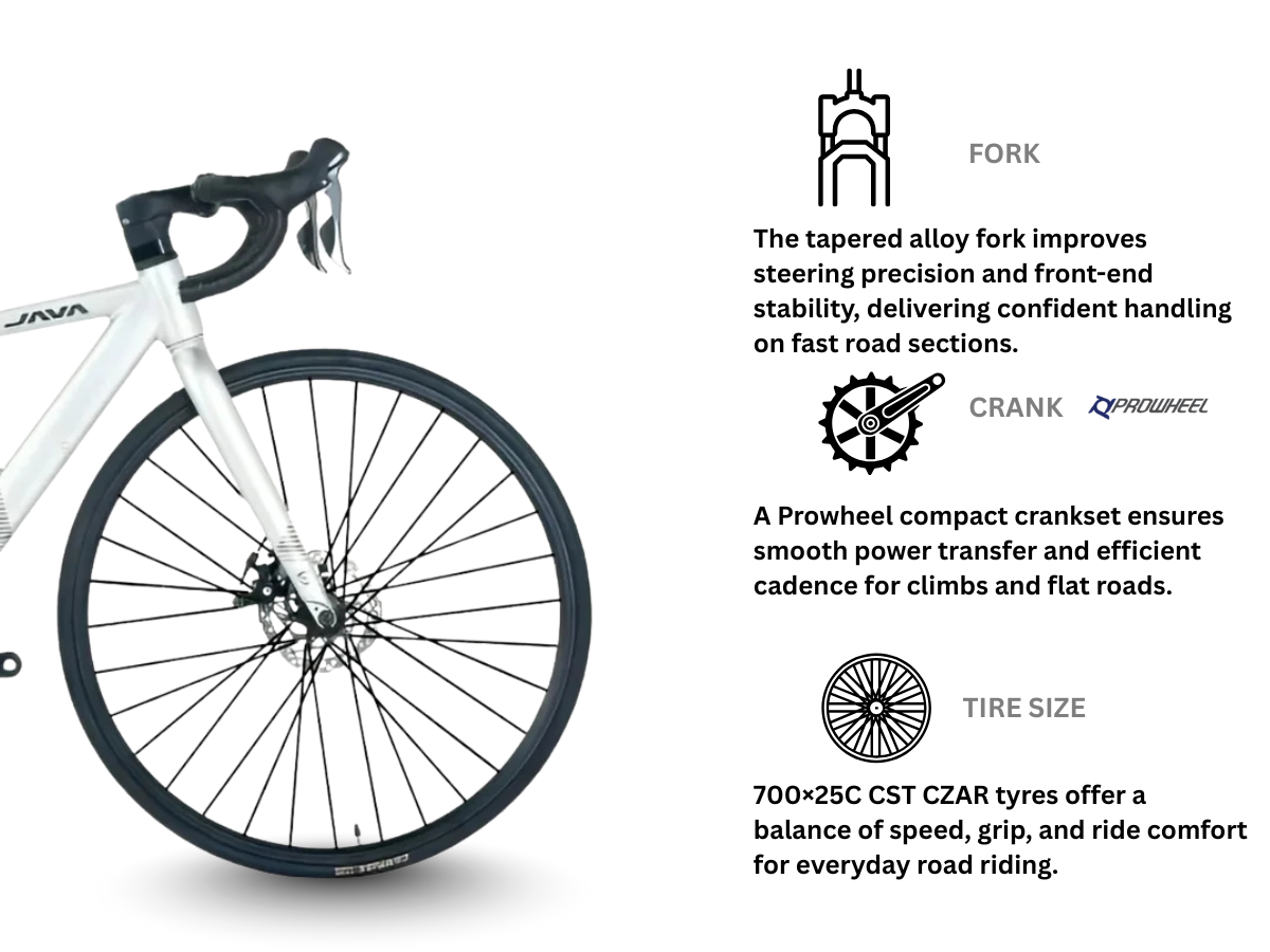 Java Veloce D Road Alloy 8-Speed Mechanical Disc